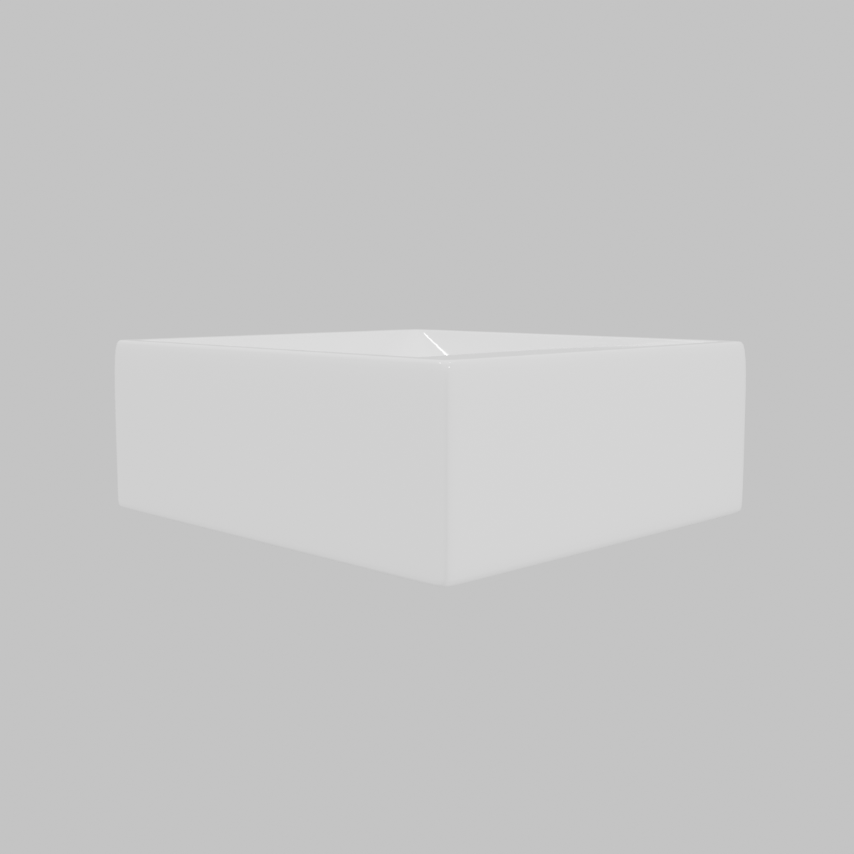 Minimalist Ceramic Sink Model - Professional 3D Model Render 13