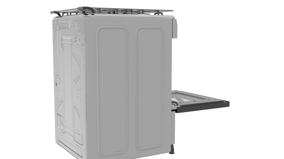 Stylish Gas Oven 3D Model - Professional 3D Model Render 7