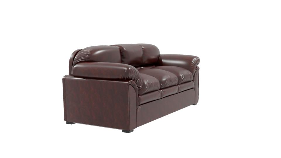 Elegant Leather Sofa 3D Model - Professional 3D Model Render 9