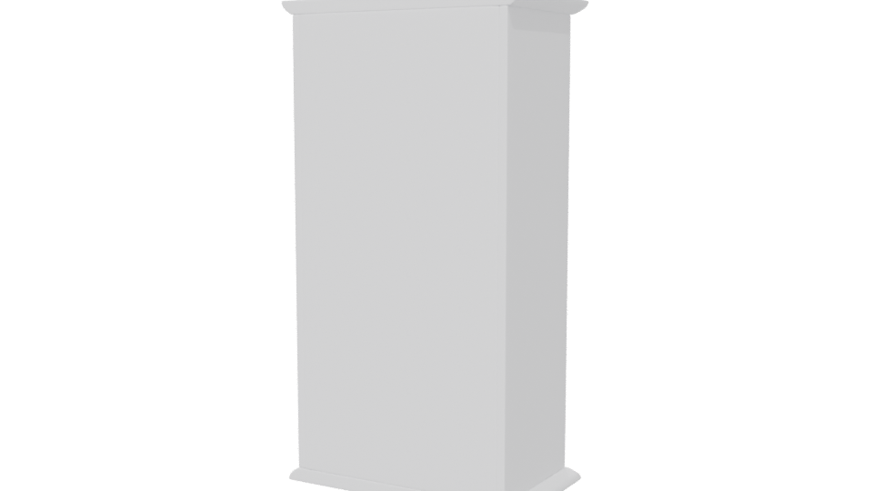 Elegant Minimalist Glass-Front Cabinet 3D Model - Professional 3D Model Render 6