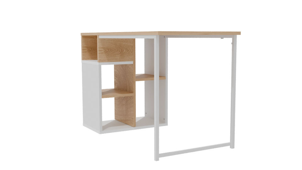 Minimalist Desk with Drawers 3D - Professional 3D Model Render 7