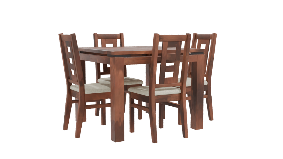 Stylish Wooden Dining Table 3D - Professional 3D Model Render 10