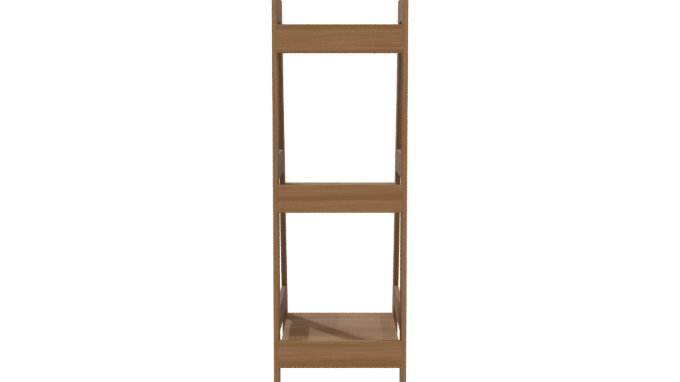 Minimalist Wooden Bookshelf 3D Model - Professional 3D Model Render 5
