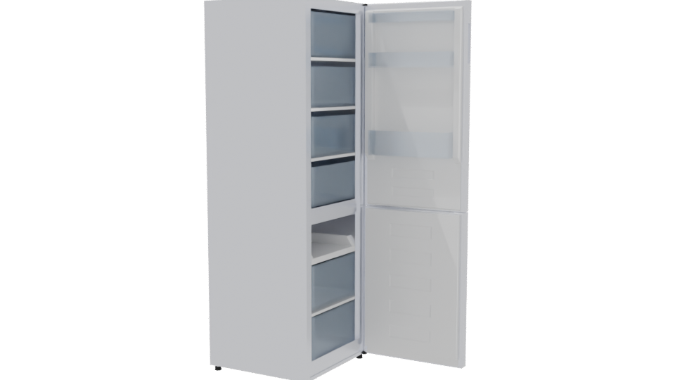 Modern Refrigerator 3D Model - Professional 3D Model Render 9