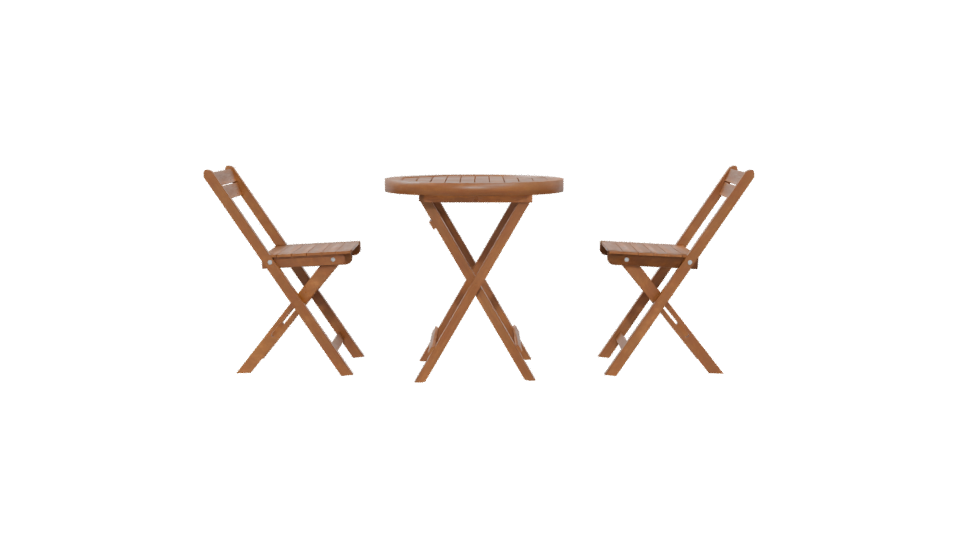 Elegant Outdoor Dining Set 3D - Professional 3D Model Render 5