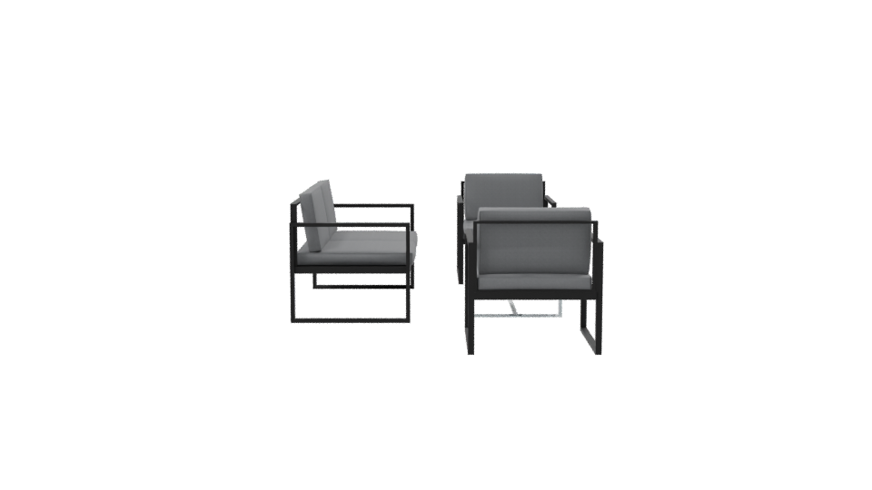 Contemporary Outdoor Furniture Set - Professional 3D Model Render 8