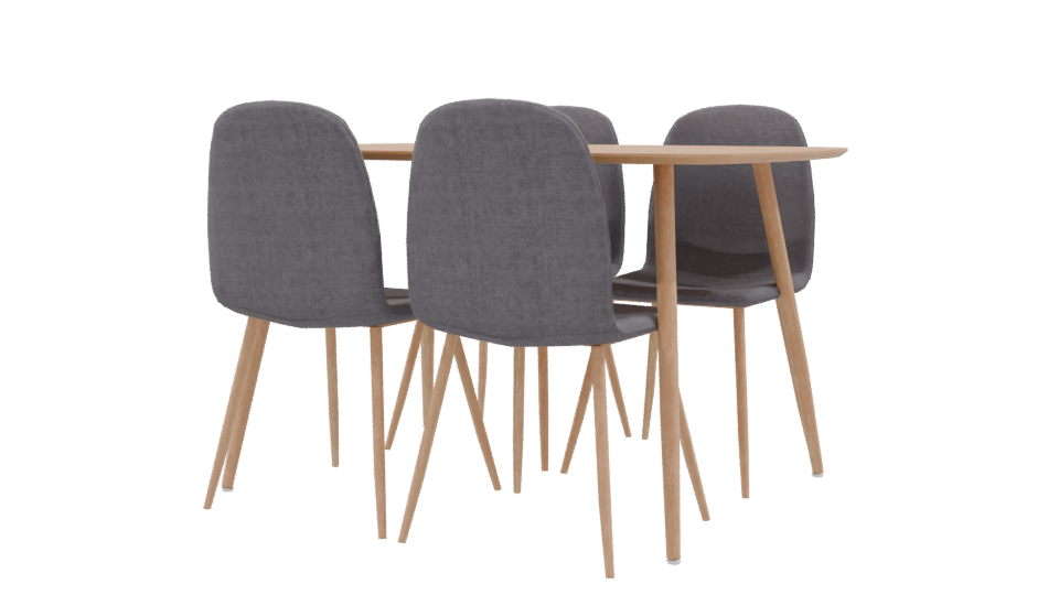 Stylish Modern Dining Set 3D - Professional 3D Model Render 9