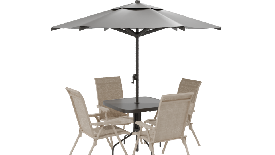 Elegant Outdoor Dining Set 3D - Professional 3D Model Render 7
