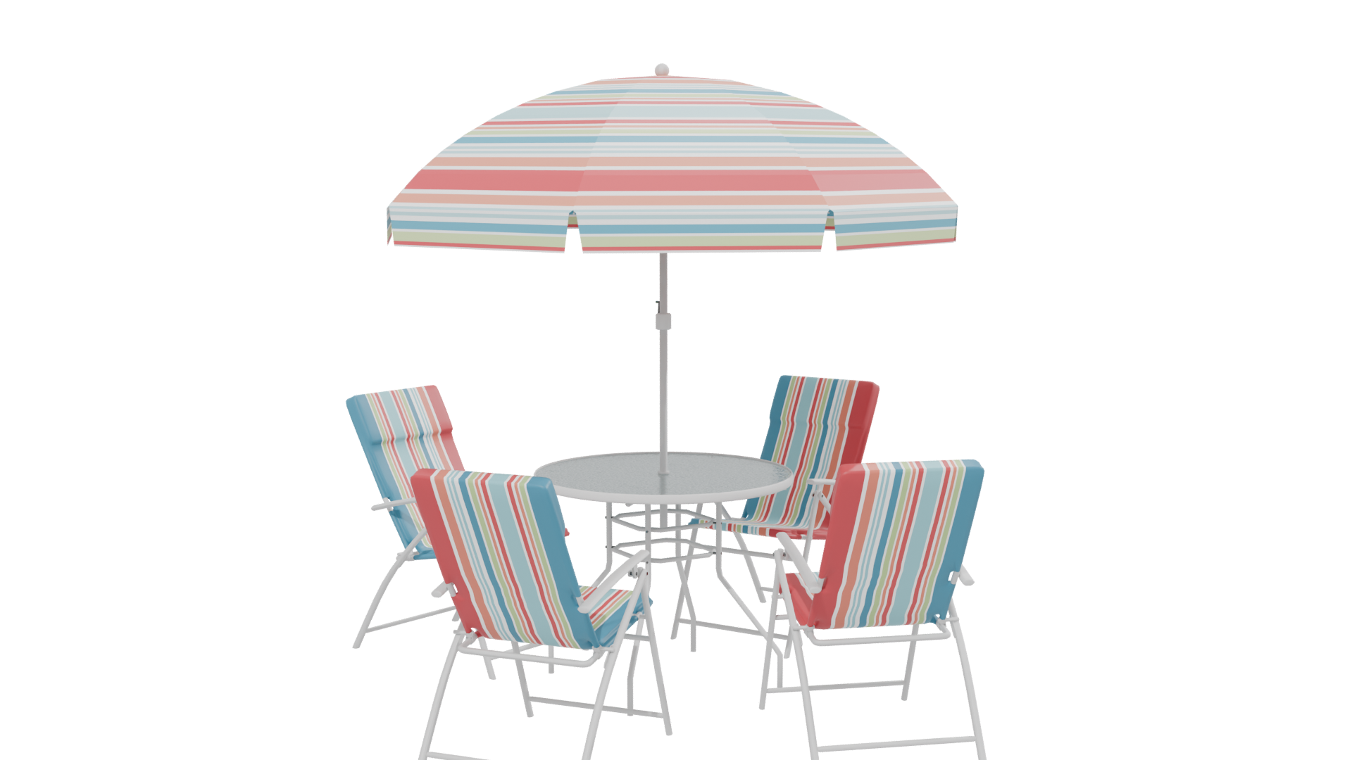Colorful Outdoor Patio Set 3D - Professional 3D Model Render 13