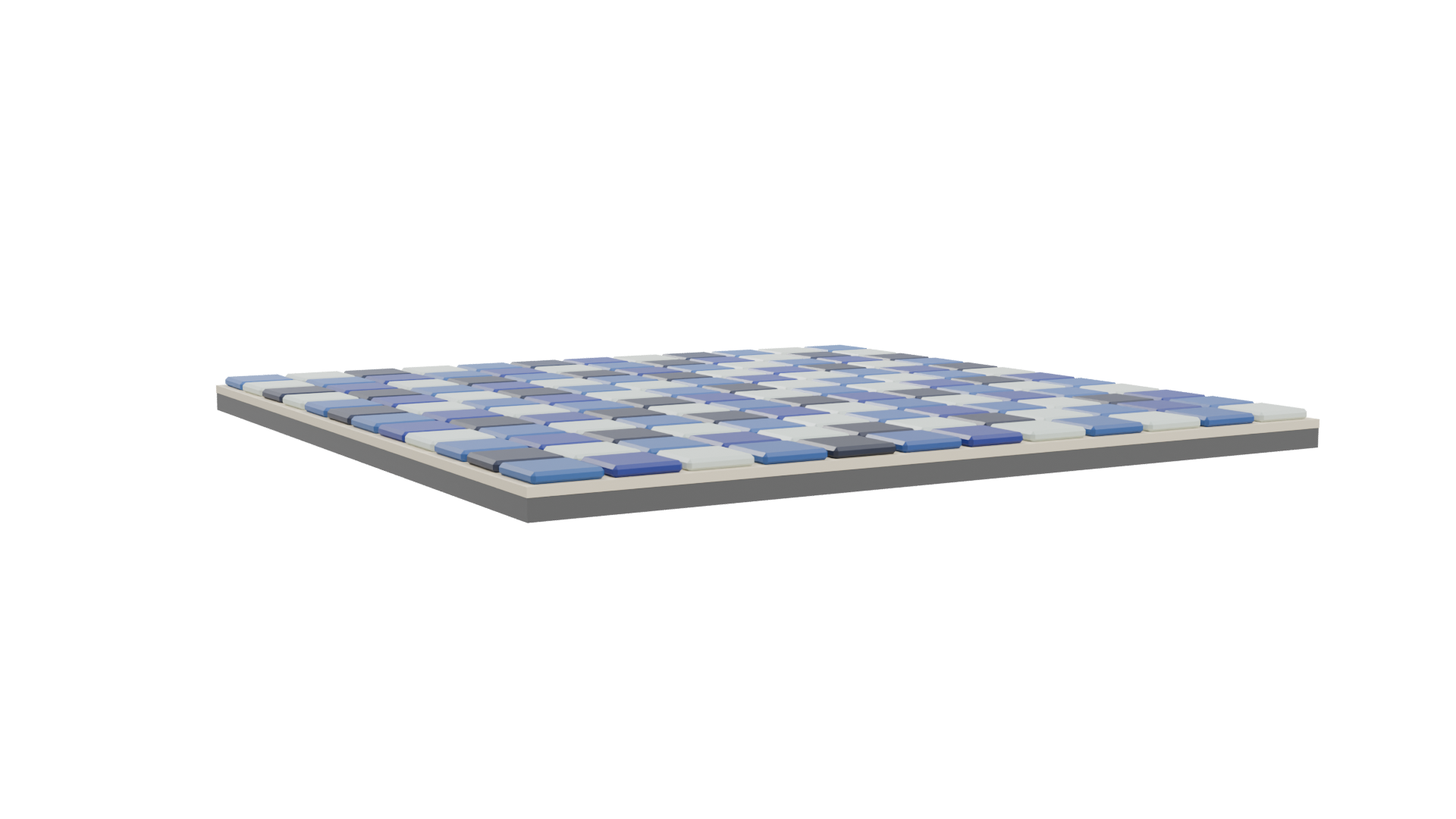 Stylized Blue Tile Floor Model - Professional 3D Model Render 10