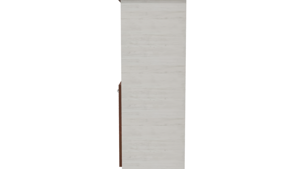 Contemporary Wooden Cabinet Model - Professional 3D Model Render 2