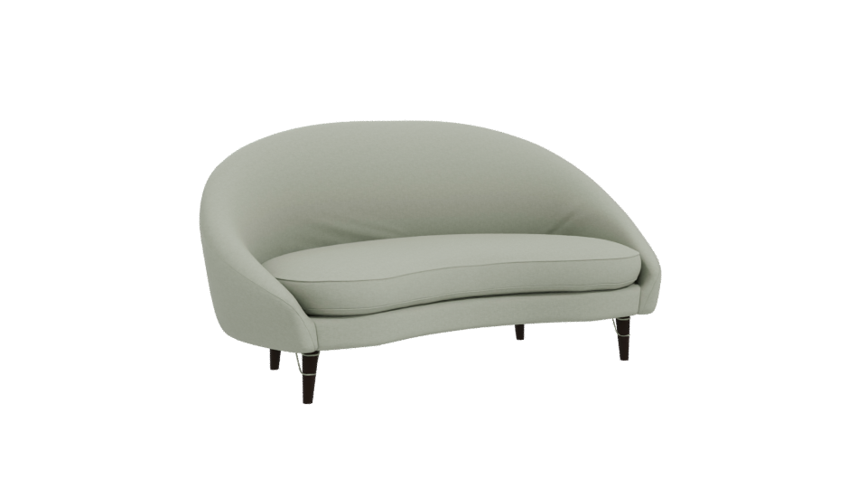 Contemporary Curved Upholstered Sofa 3D Model - Professional 3D Model Render 10