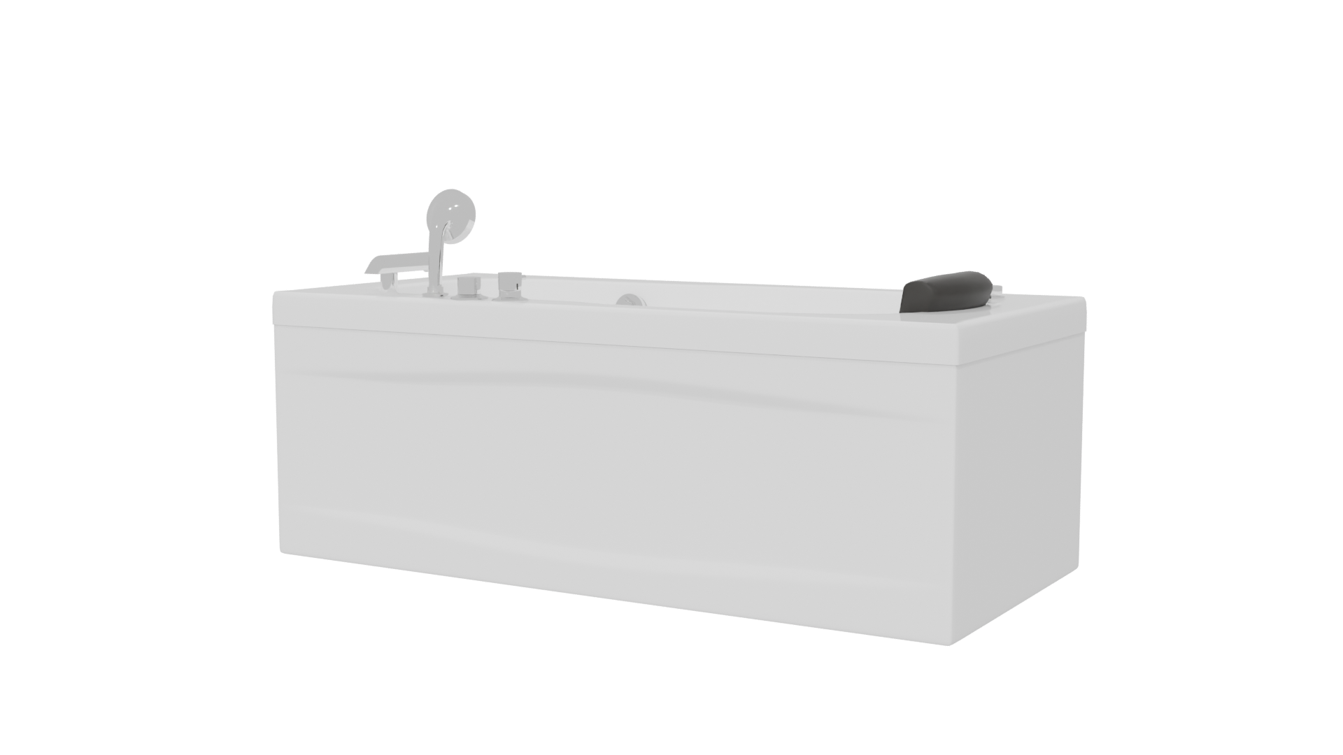 Rectangular Whirlpool Bathtub 3D Model - Professional 3D Model Render 6