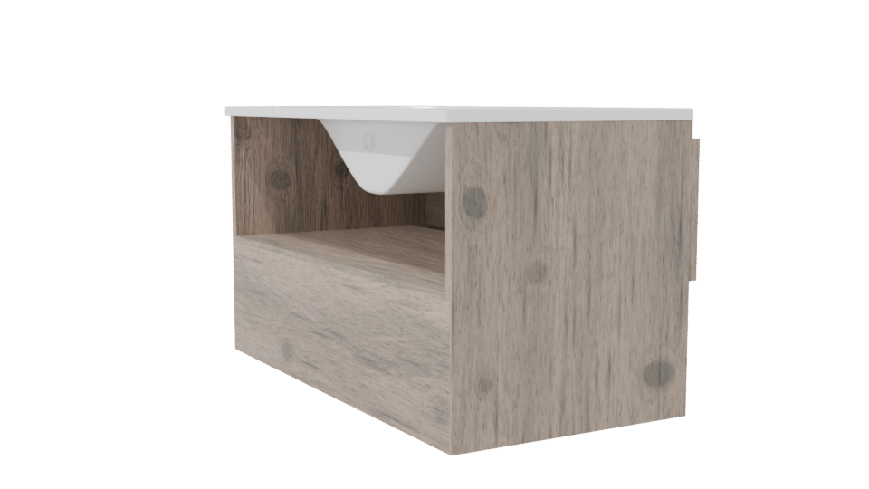 Minimalist Wooden Bathroom Vanity 3D - Professional 3D Model Render 7