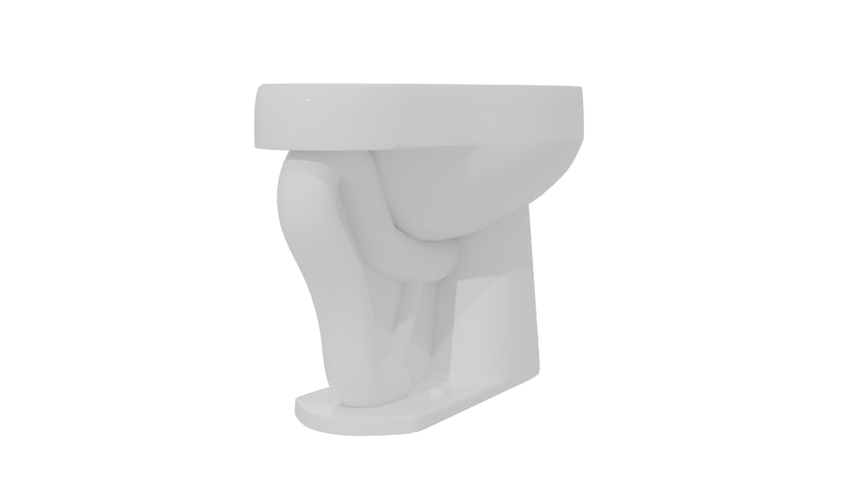 Minimalist Ceramic Bathroom Sink - Professional 3D Model Render 6