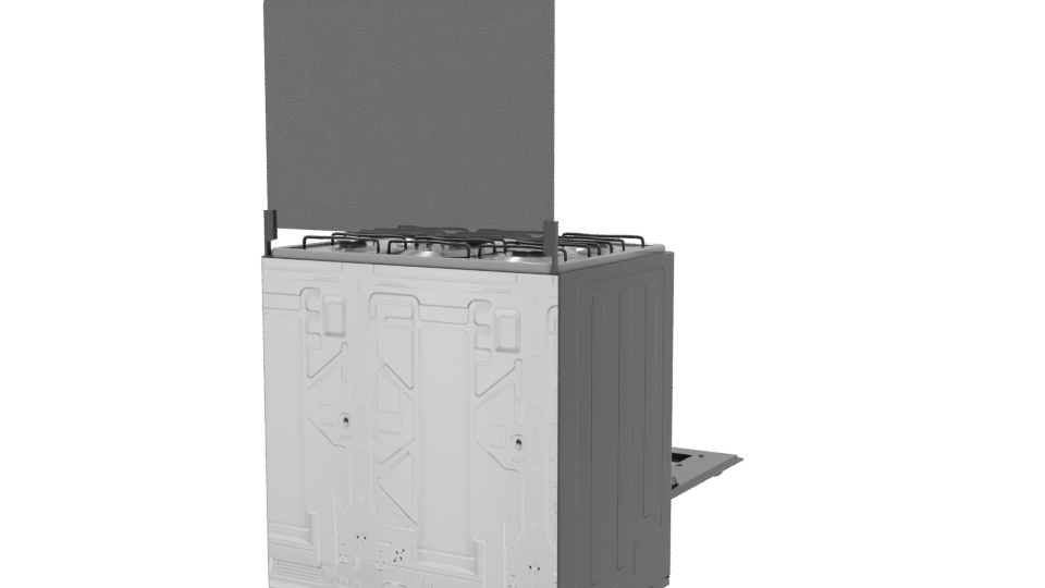 Stylish Gas Range Appliance 3D - Professional 3D Model Render 6