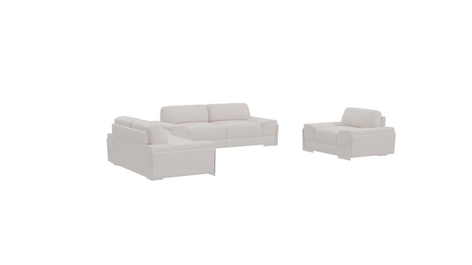 Contemporary Sofa Set 3D Model - Professional 3D Model Render 10