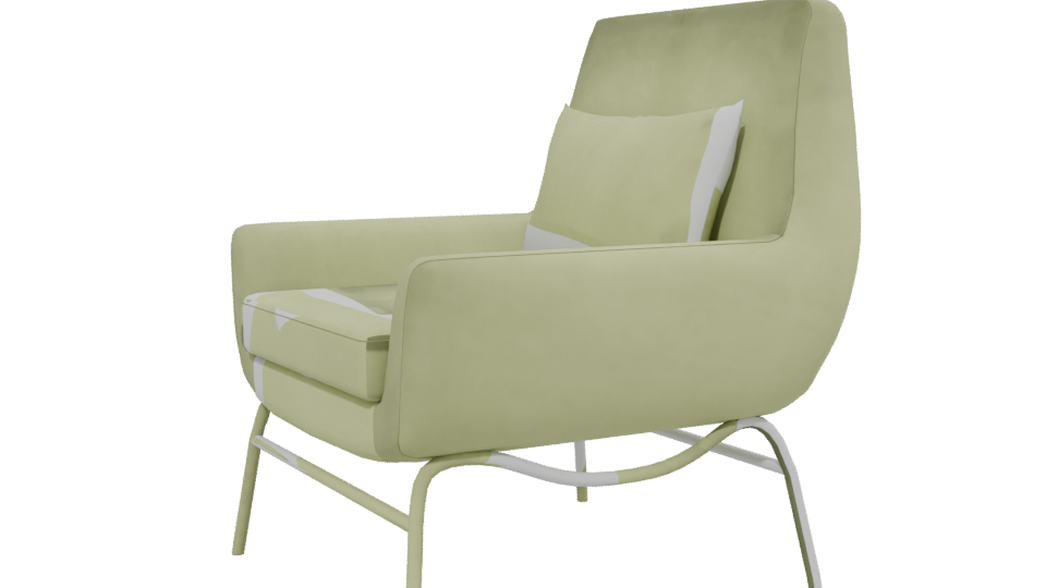 Stylish Modern Accent Chair 3D - Professional 3D Model Render 13