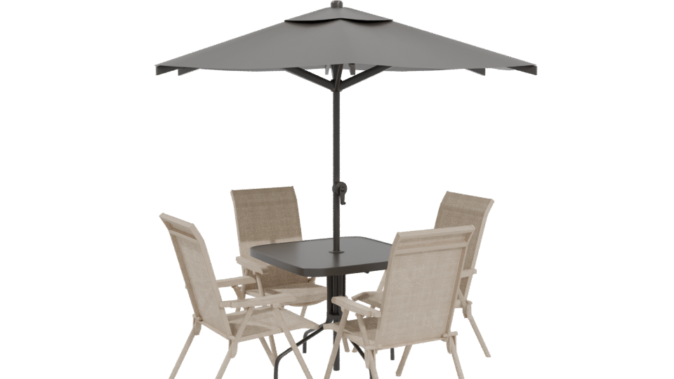 Elegant Outdoor Dining Set 3D - Professional 3D Model Render 4