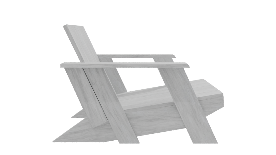 Minimalist Wooden Lounge Chair 3D - Professional 3D Model Render 8