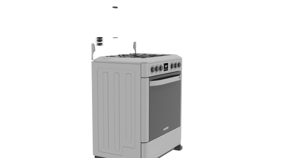 Compact Gas Stove 3D Model - Professional 3D Model Render 9