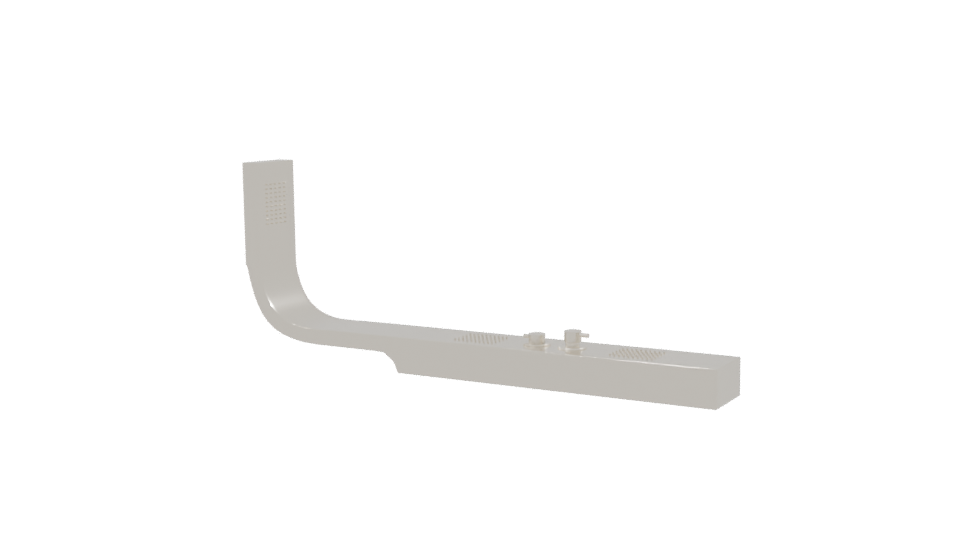 Sleek Metal Wall Bench 3D - Professional 3D Model Render 9