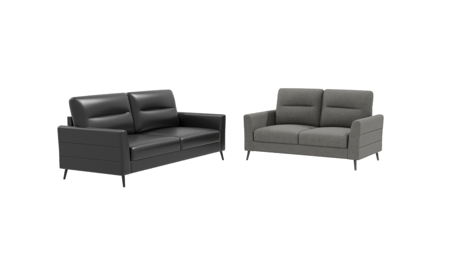 Stylish Gray Sofa Set 3D - Professional 3D Model Render 9