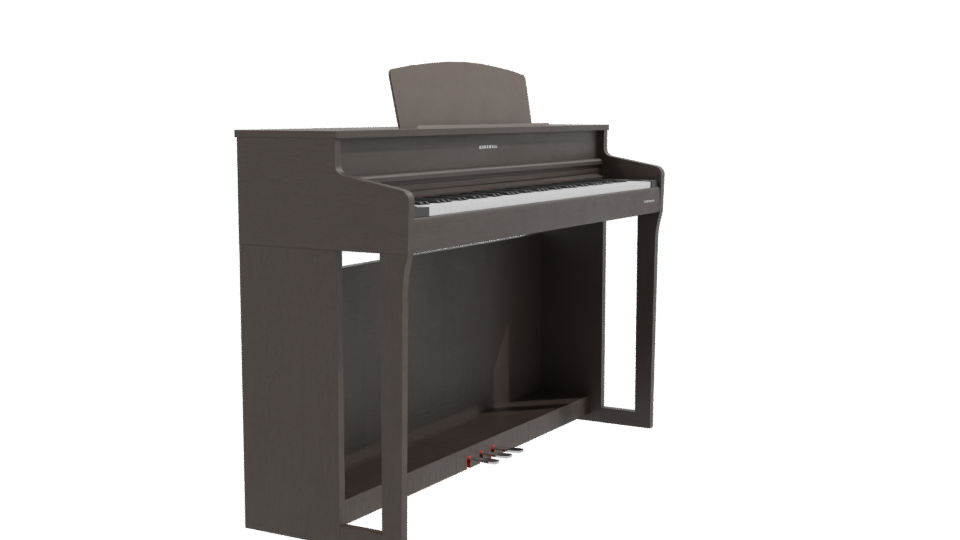Stylish Digital Piano Model - Professional 3D Model Render 9