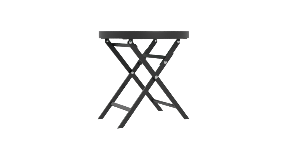 Folding Black Accent Table Model - Professional 3D Model Render 4