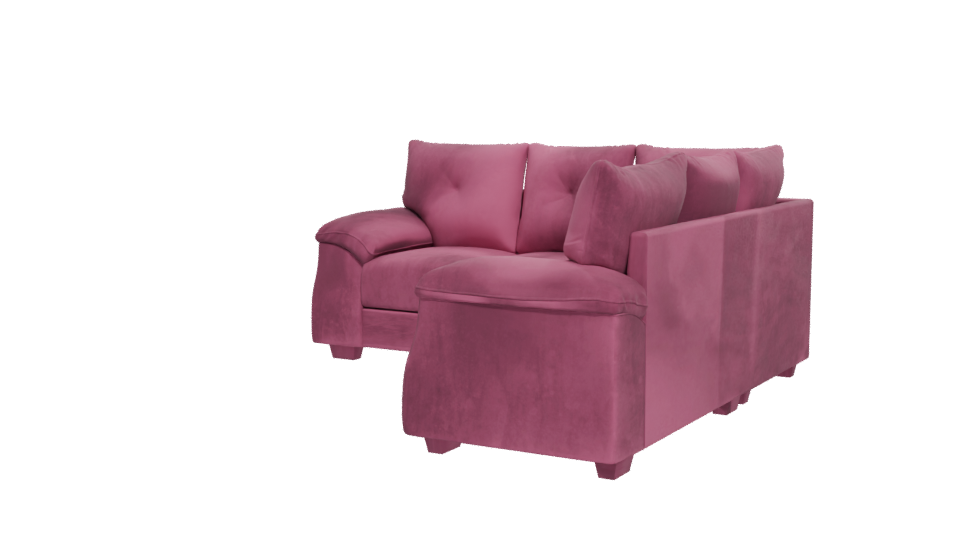 Stylish Pink Couch 3D Model - Professional 3D Model Render 12
