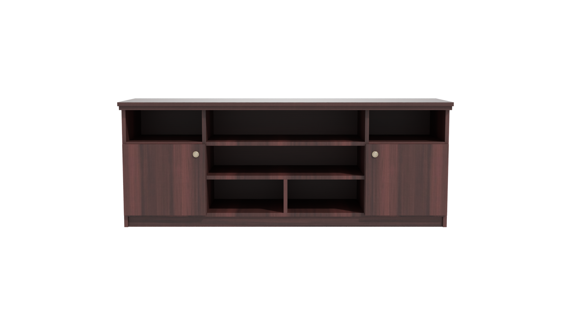 Stylish Wooden Entertainment Center 3D - Professional 3D Model Render 11