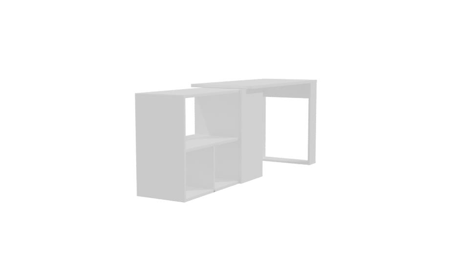 Contemporary Wooden Office Desk 3D - Professional 3D Model Render 9