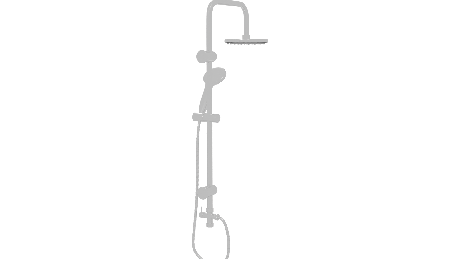 Sleek Modern Shower System 3D - Professional 3D Model Render 6