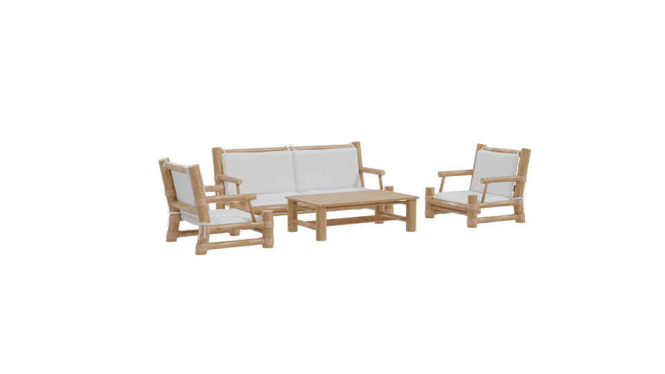 Stylish Outdoor Sofa Set 3D - Professional 3D Model Render 10
