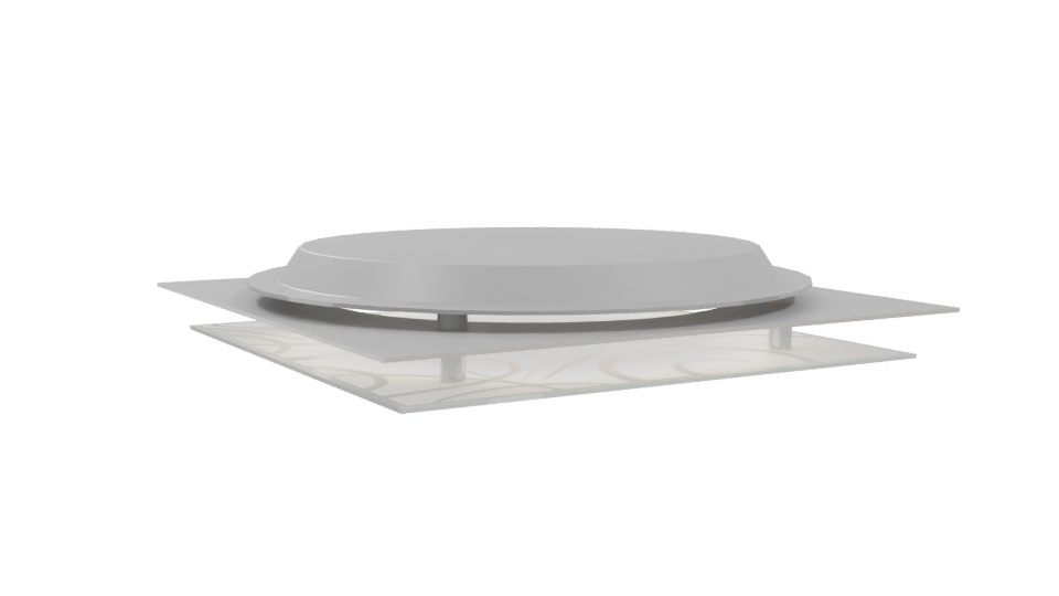 Stylish Circular Ceiling Light Fixture - Professional 3D Model Render 10