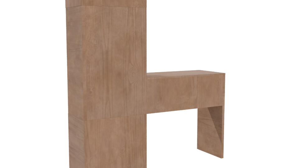 Stylish Home Office Desk 3D - Professional 3D Model Render 4