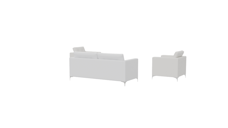 Stylish Minimalist Sofa Set 3D - Professional 3D Model Render 6