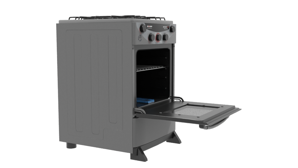 Stylish Kitchen Range Cooker 3D - Professional 3D Model Render 9