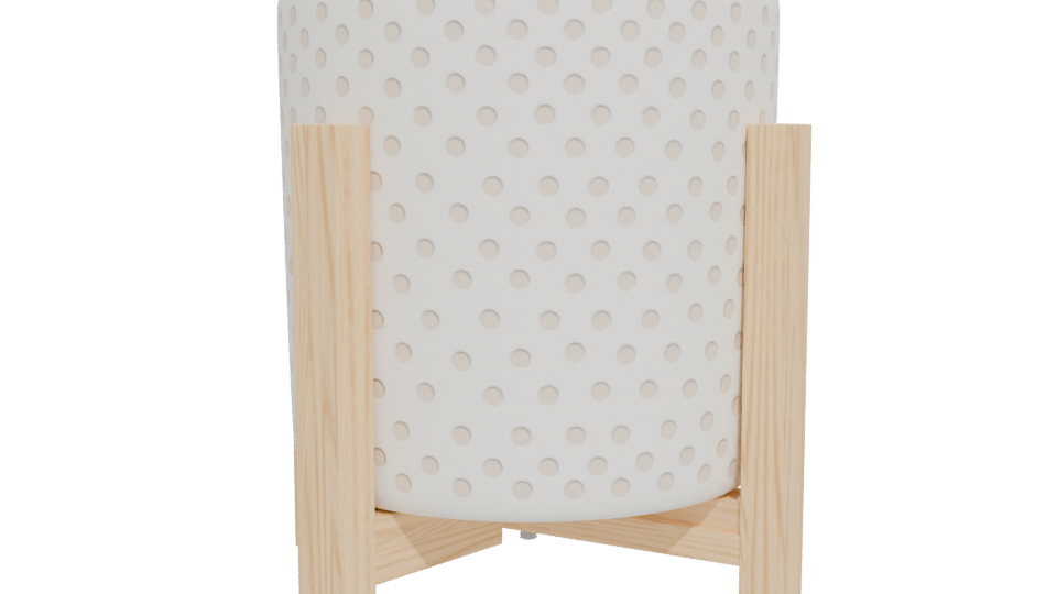 Minimalist Ceramic Planter Stand 3D - Professional 3D Model Render 12