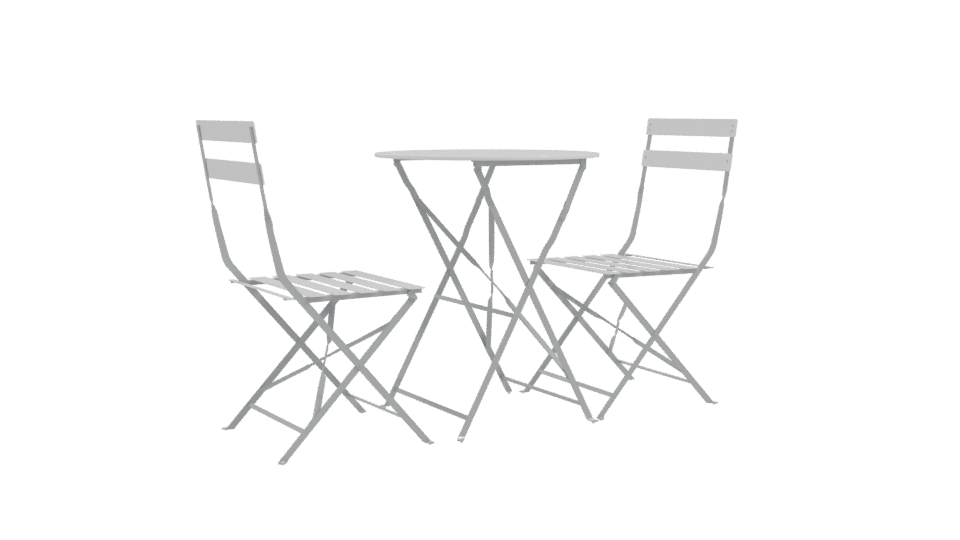 Stylish Bistro Table Set 3D - Professional 3D Model Render 10