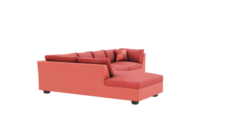 Contemporary L-Shaped Sofa 3D - Professional 3D Model Render 9