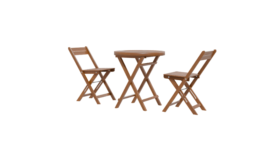Elegant Outdoor Dining Set 3D - Professional 3D Model Render 12