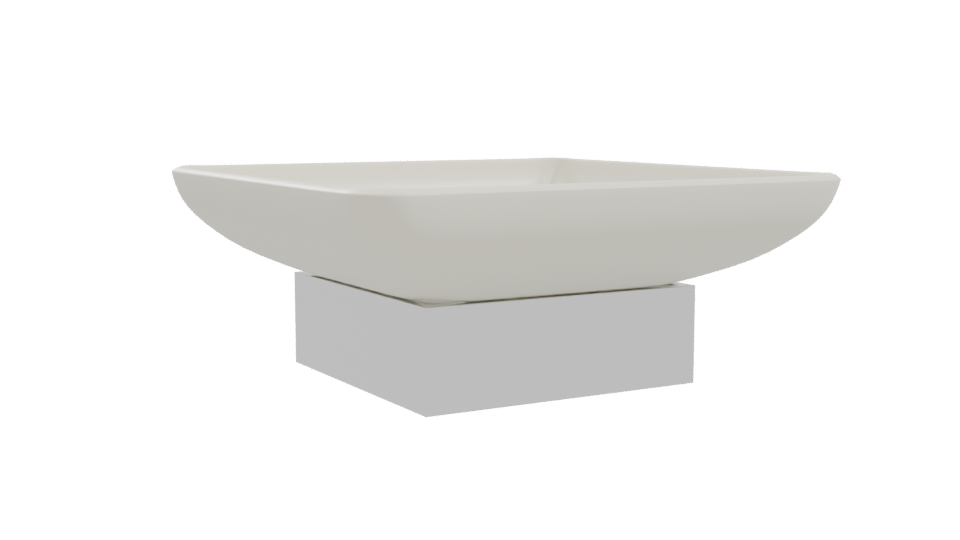 Minimalist Ceramic Sink Model - Professional 3D Model Render 10