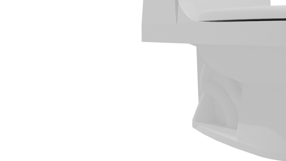 Minimalist Ceramic Toilet Model - Professional 3D Model Render 10