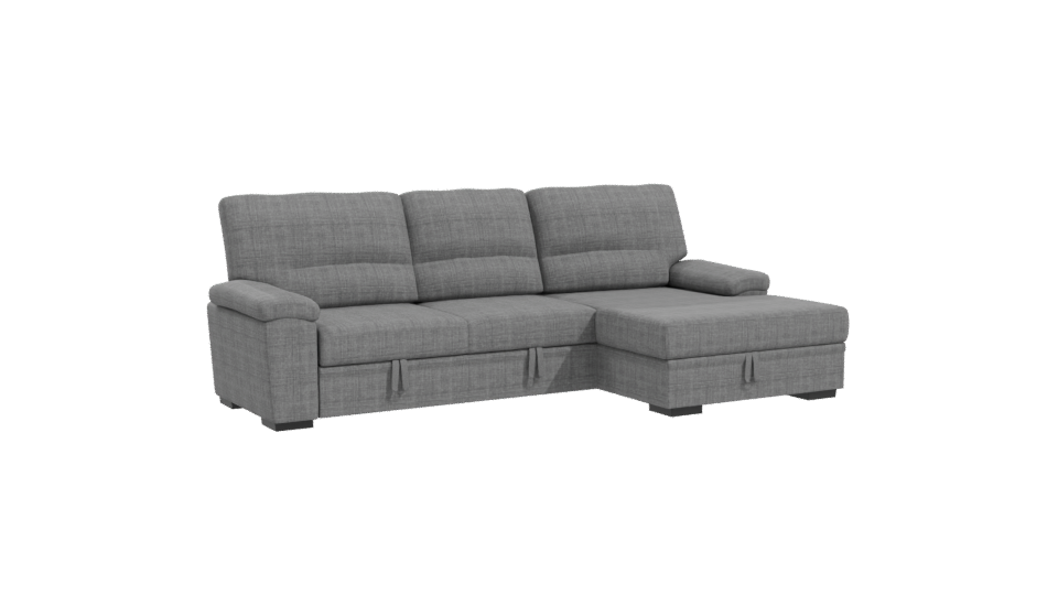 Contemporary Fabric Sectional Sofa 3D Model - Professional 3D Model Render 10