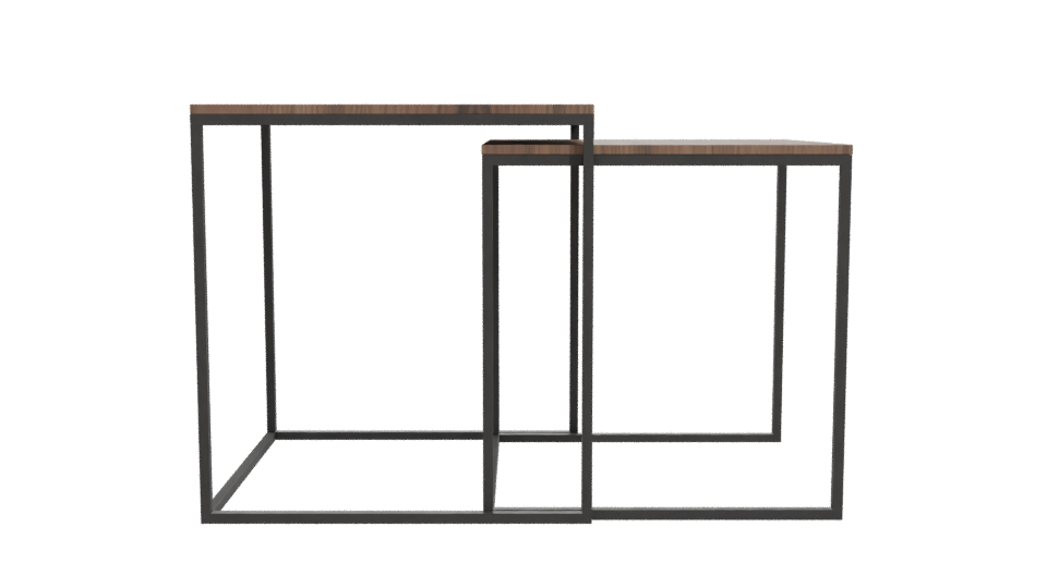 Nested Modern Coffee Tables 3D Model - Professional 3D Model Render 11