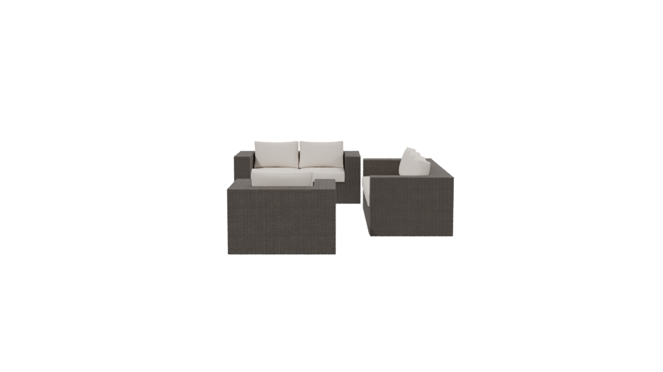 Stylish Outdoor Sofa Set 3D - Professional 3D Model Render 2