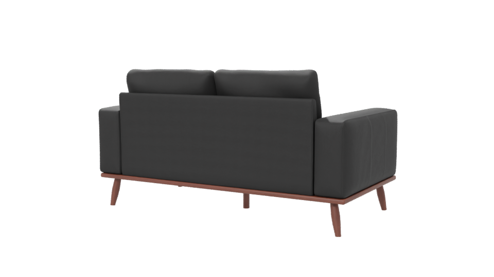 Contemporary Black Sofa Model - Professional 3D Model Render 6