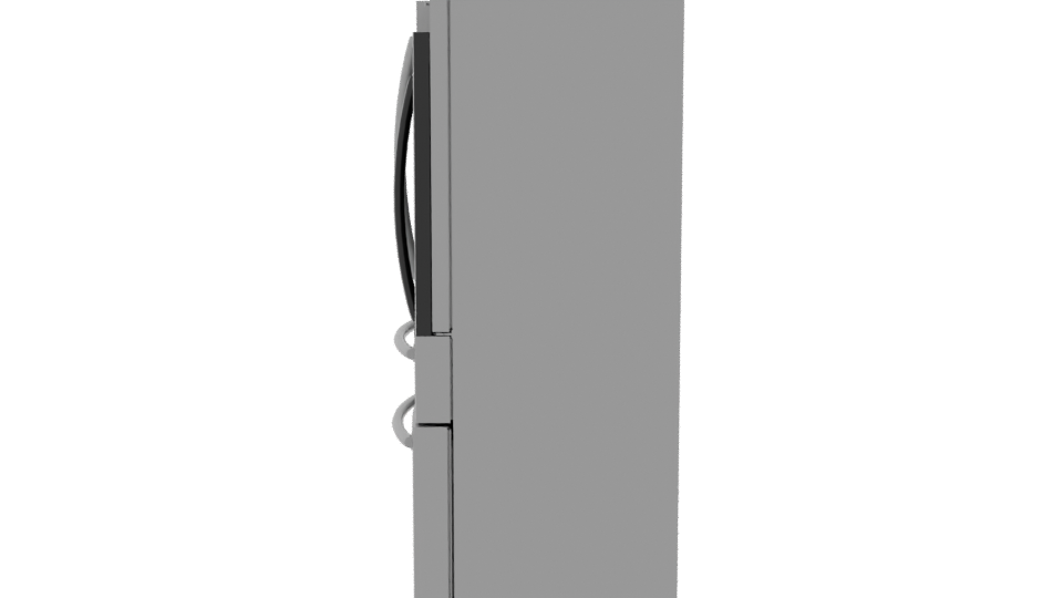 Stylish Black Refrigerator 3D Model - Professional 3D Model Render 2