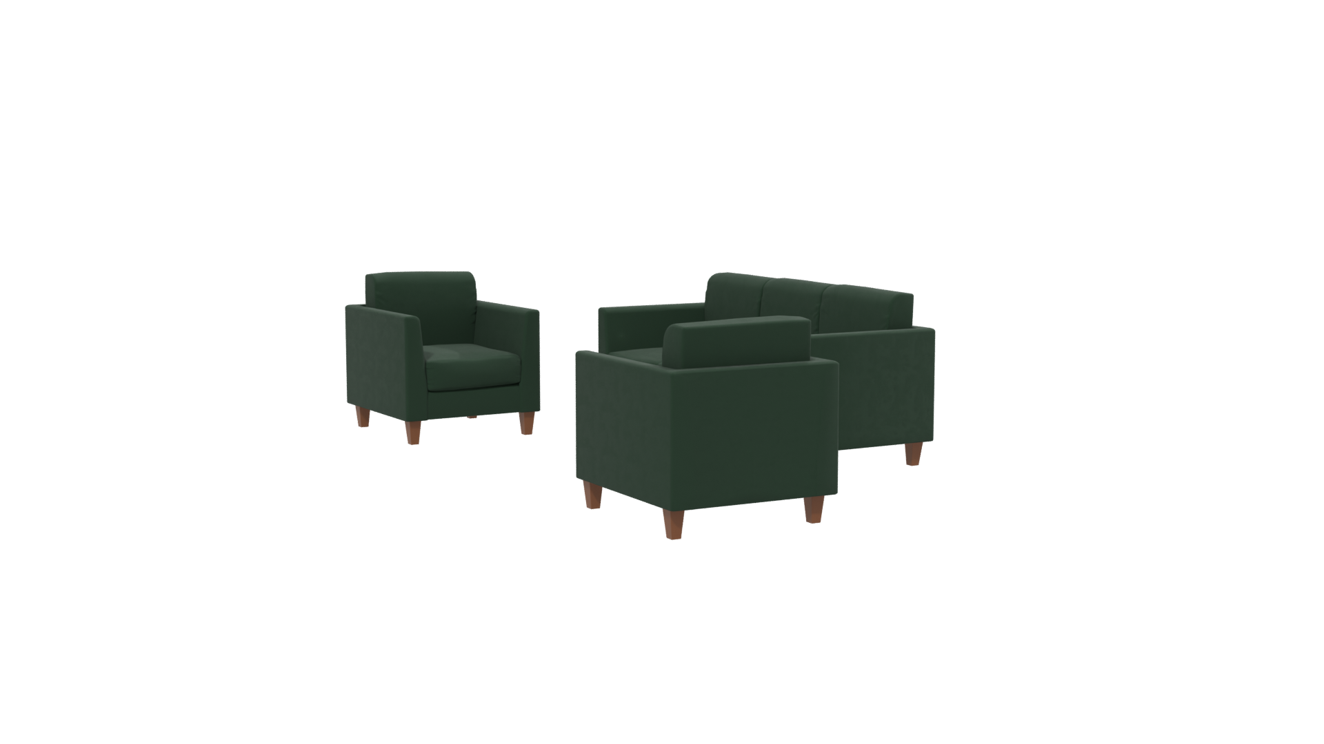 Elegant Green Sofa Set 3D - Professional 3D Model Render 13